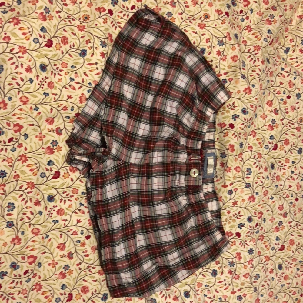 Plaid pajama shorts